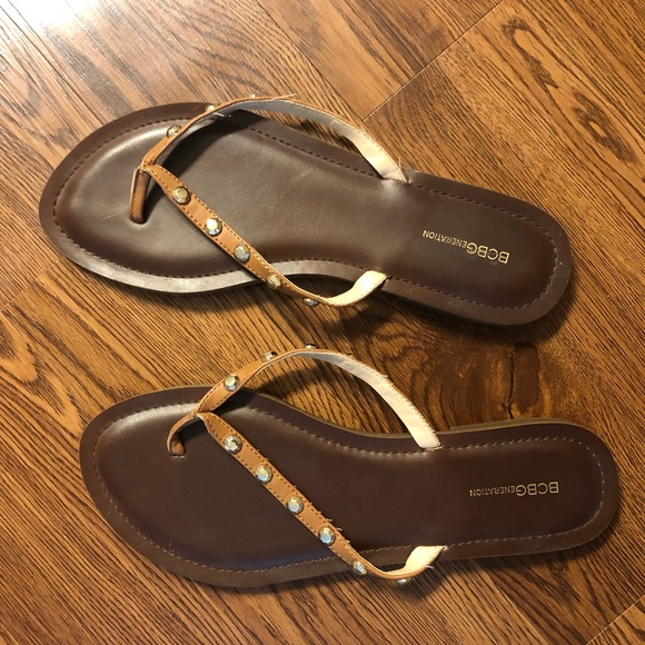BCBGeneration Shoes - BCBGgeneration Studded Leather Flip-flops